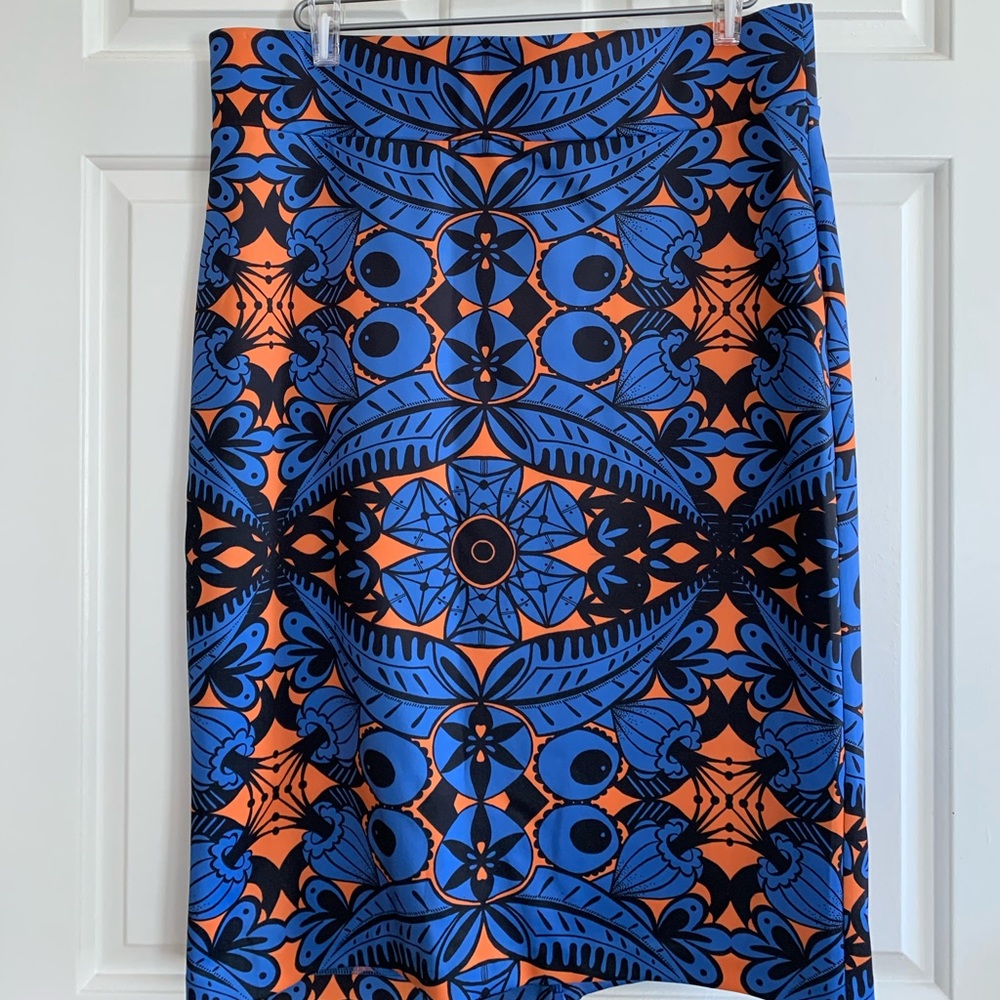 Colourful pencil skirt